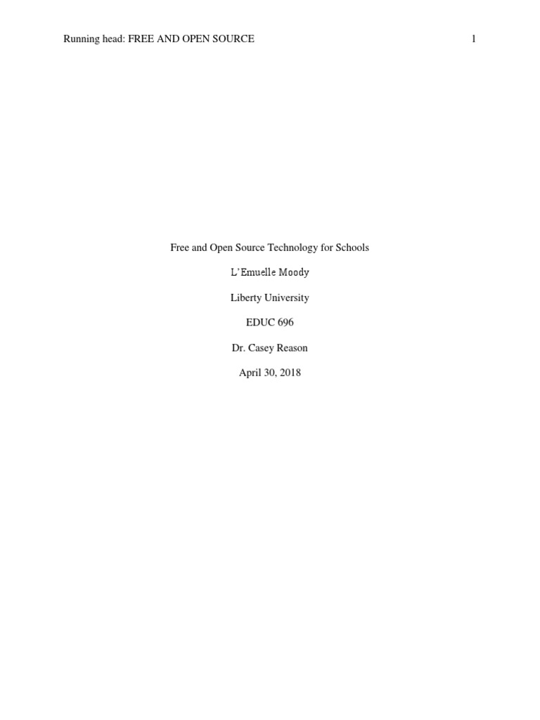 Educ 696 Course Project Final Submission Free and Open Source Website ...