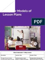 Models of Lessons 1