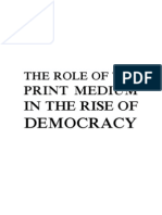 The Role of Print in The Rise of Democracy