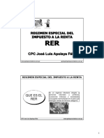 RER Regimen Especial del Impuesto a la Renta (Perú