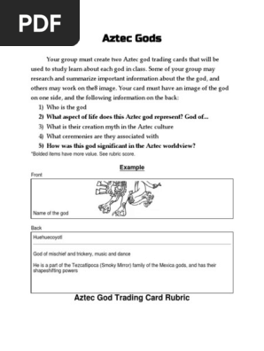 god card rubric