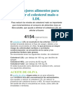 Los Mejores Alimentos Para Reducir El Colesterol Malo o LDL