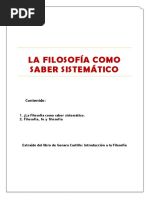 3 - La Filosofía Como Saber Sistemático