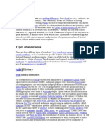 Types of Anesthesia: Anesthesia, or Anaesthesia (See