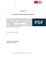 FORMATO 06 - Cumplimiento de Regimen Laboral