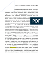 Contrato de patrocinio celebrado entre TELGUA y el Club de fútbol Aurora F.docx