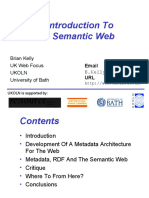 An Introduction To The Semantic Web: Brian Kelly UK Web Focus Ukoln University of Bath B.Kelly@ukoln - Ac.uk