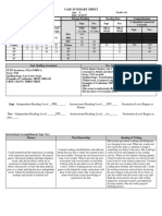 Prepost Case Summary Sheet