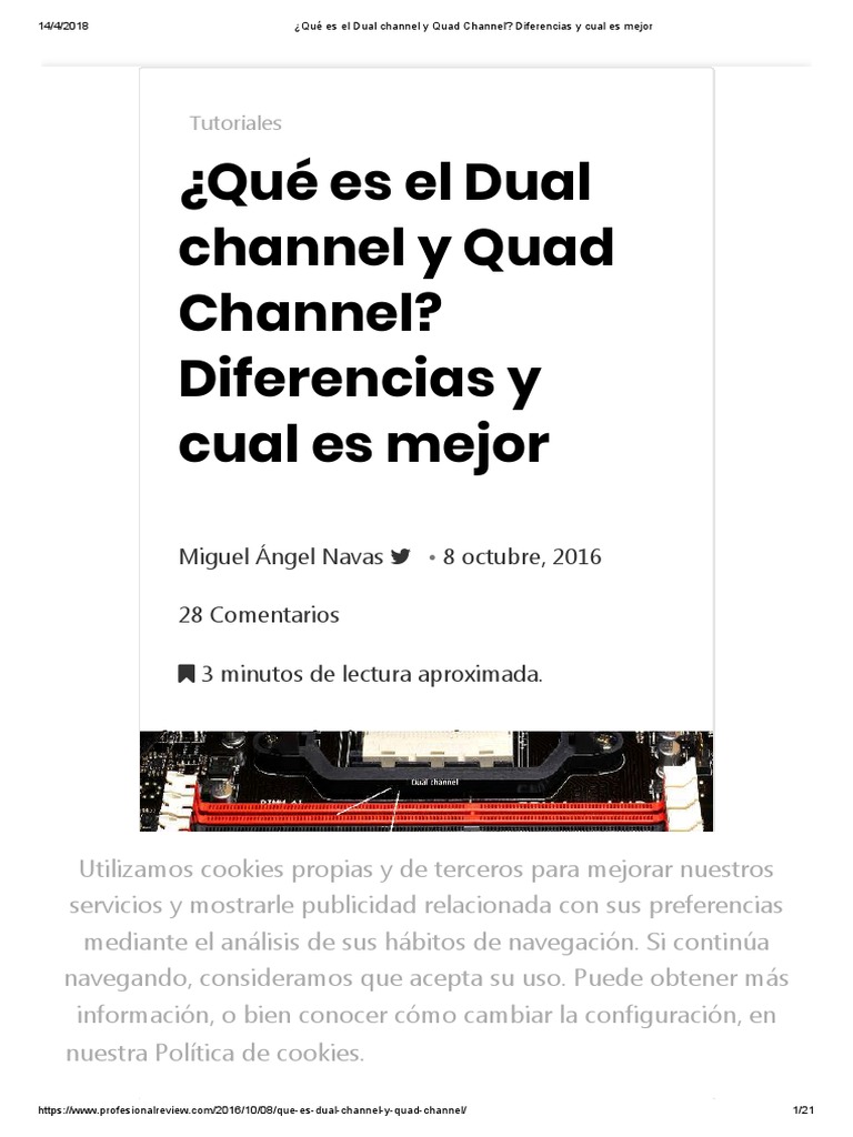 ¿Qué Es El Dual Channel y Quad Channel Diferencias y Cual Es Mejor