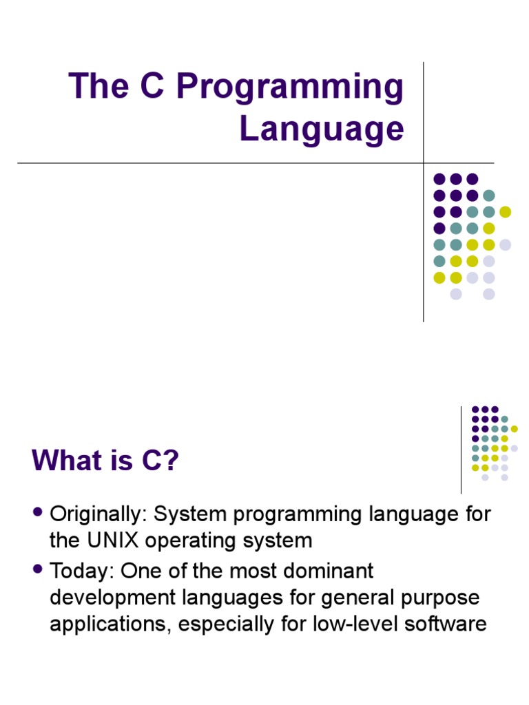 The Evolution and Impact of the C Programming Language | PDF | Areas Of ...