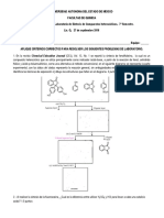 1º Examen Parcial de Laboratorio de Síntesis de Compuestos Heterocíclicos Quimicos