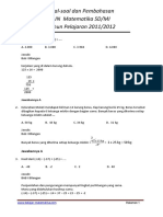 Soal-Soal Dan Pembahasan UASBN Matematika SD 2012
