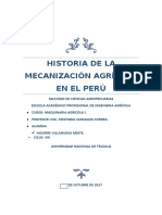 Historia de La Mecanización Agrícola en El Perú