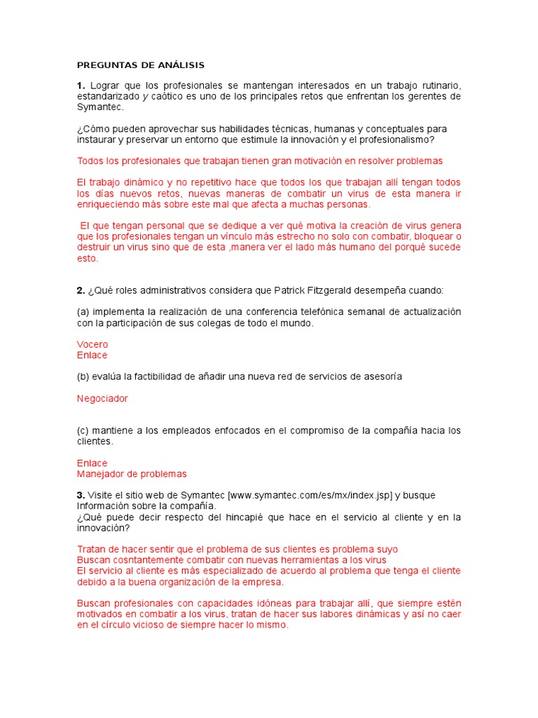 Innovación y Motivación en Symantec | PDF | Servicio al Cliente ...
