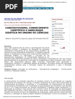 Construtivismo, Conhecimento Científico e Habilidade Didática No Ensino de Ciências