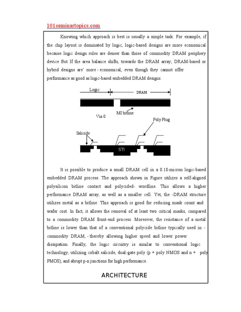 Logic: Architecture | PDF | Dynamic Random Access Memory | Mosfet