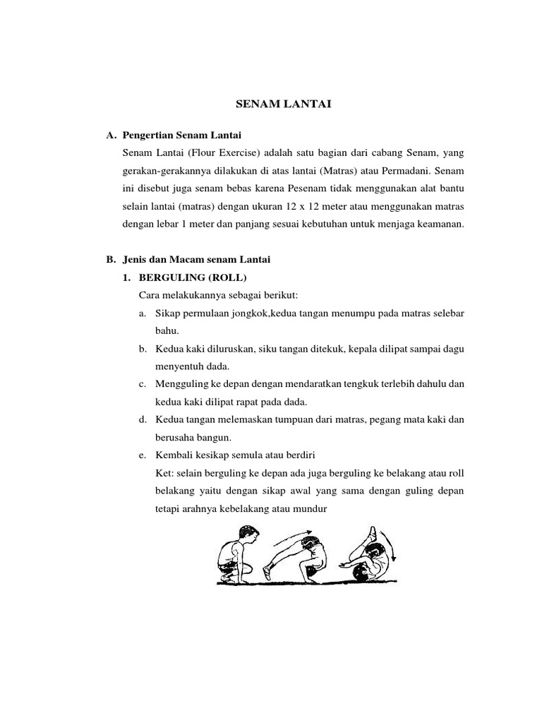  Senam  Yang Gerakannya Dengan Alat  Dan Dilakukan Diatas 