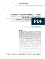 La Universidad Argentina Durante La Última Dictadura Actitudes y Trayectorias de Los Rectores Civiles 1976 1983