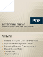 Institutional Finance: Lecture 05: Portfolio Choice, CAPM, Black-Litterman