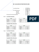 Dynamic Analysis of Motor Floor: Structure Data