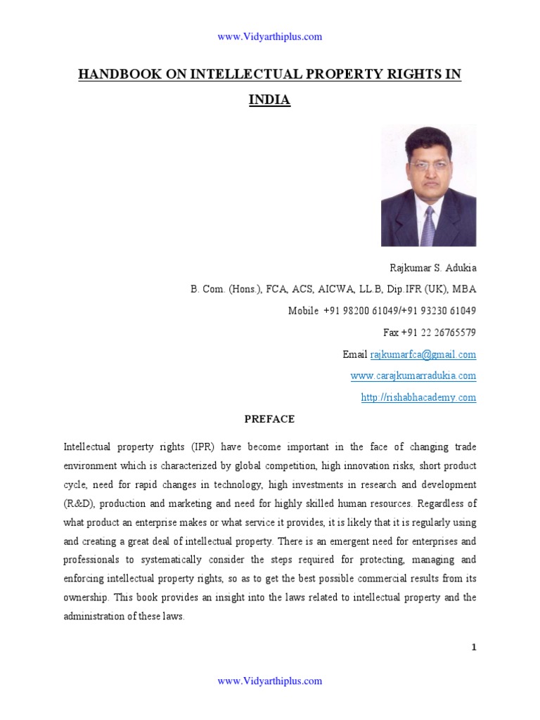 IPR Notes | PDF | Intellectual Property | Trademark