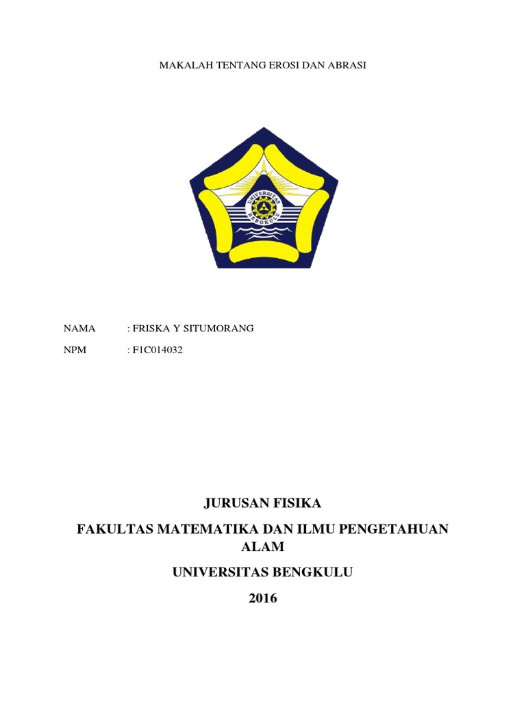 Makalah Tentang Erosi Dan Abrasi