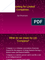 Accounting For Limited Companies: An Overview