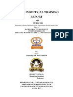 8 Week AutoCAD Training Report for Civil Engineering Degree