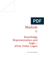 Knowledge Representation and Logic - (First Order Logic) : Version 2 CSE IIT, Kharagpur