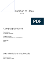 Presentation of Ideas