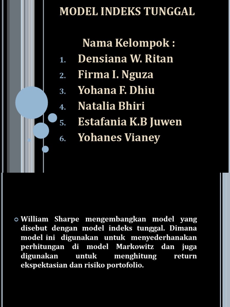 Contoh Soal Dan Jawaban Model Indeks Tunggal Berbagi