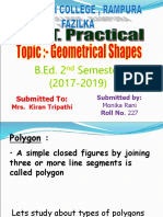 Types of polygons and parts of a circle
