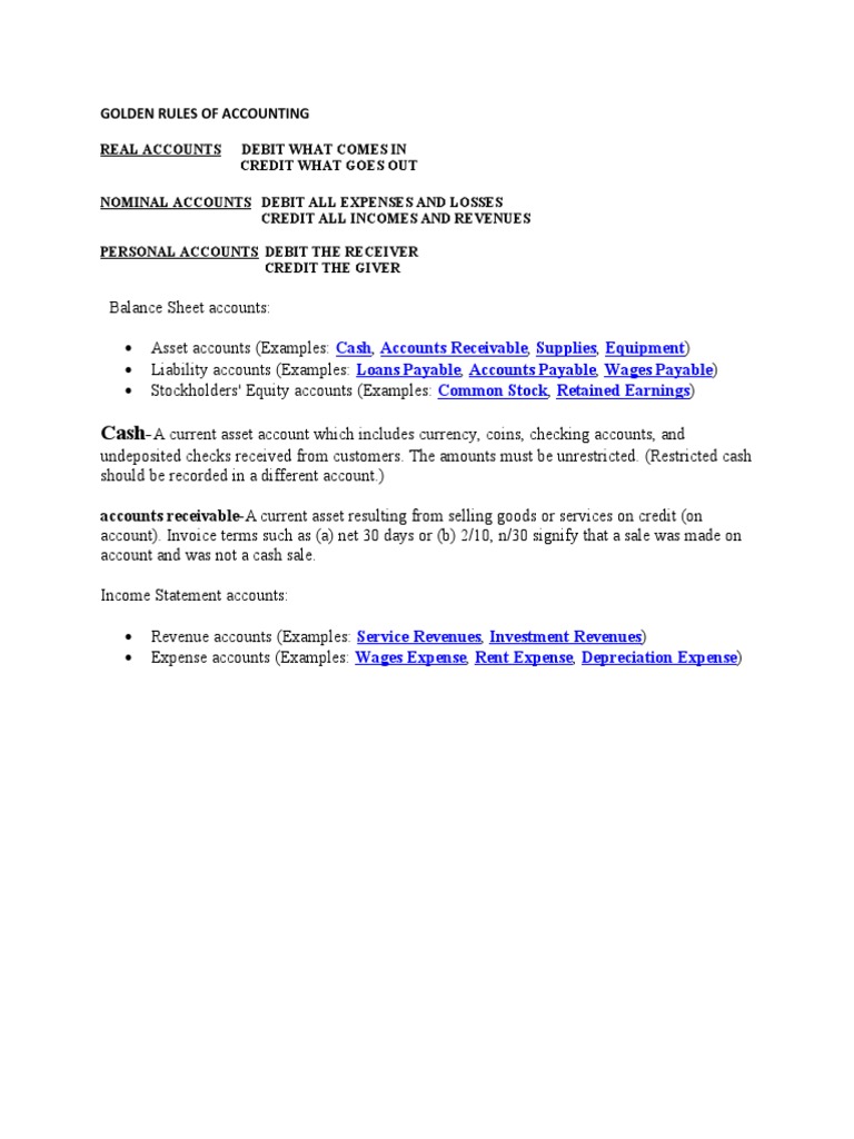 Accounts Notes | PDF