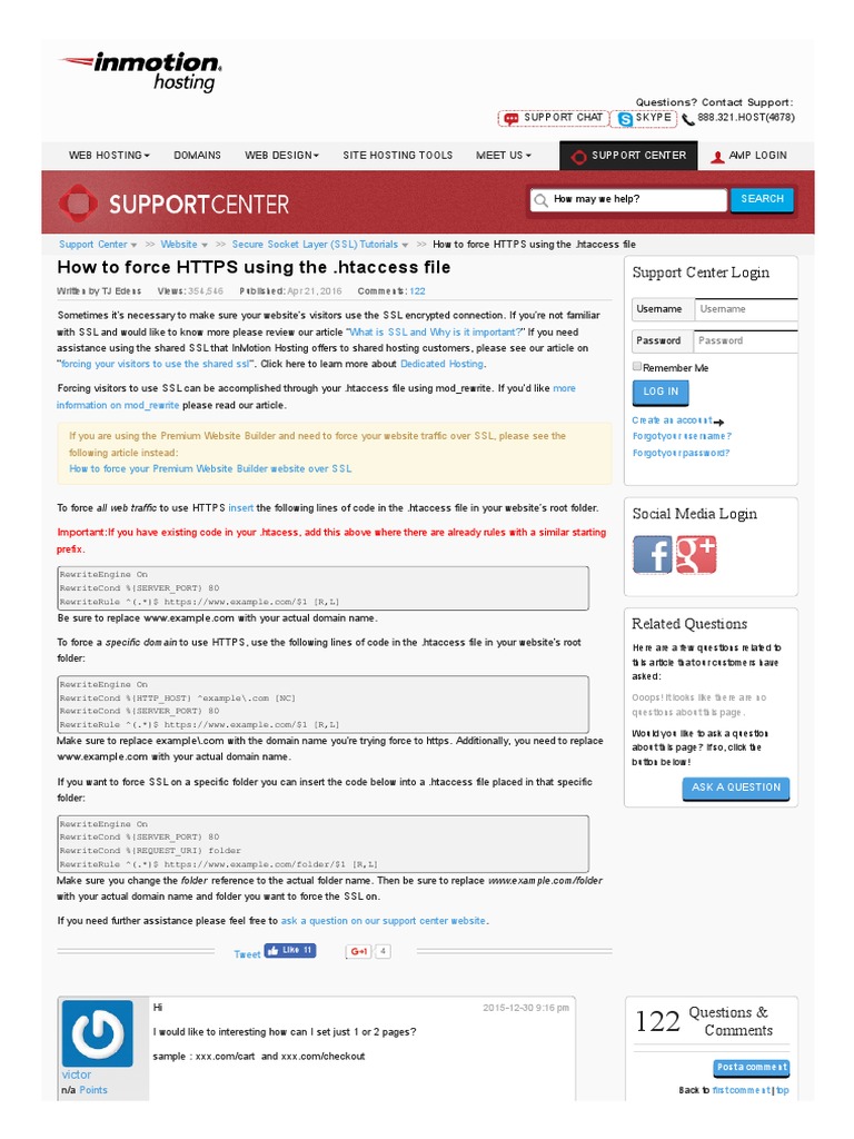 Force HTTPS with .htaccess Guide | PDF | Transport Layer Security ...