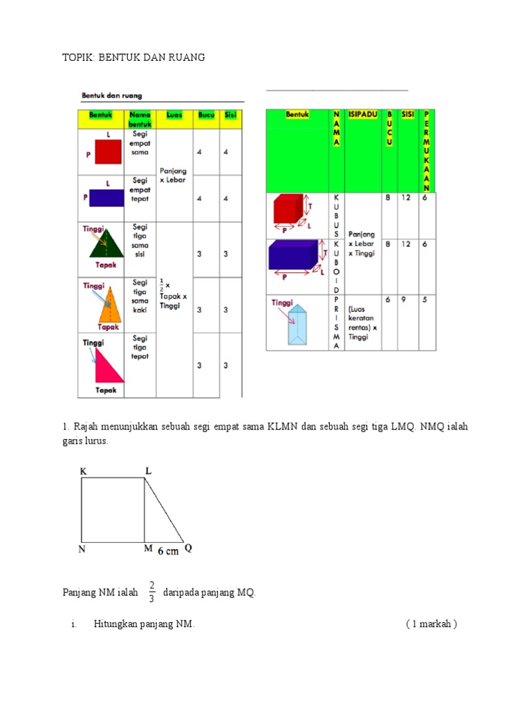 Soalan Ulangkaji Matematik Tahun 6 Pdf
