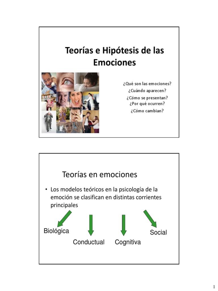 Teorías de las Emociones en Psicología | PDF | Las emociones ...