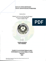 Mahyar Diani: Peranan Foto Rontgen Dalam Bidang Odontologi Forensik, 2001. USU E-Repository © 2008