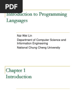 Introduction To Programming Languages