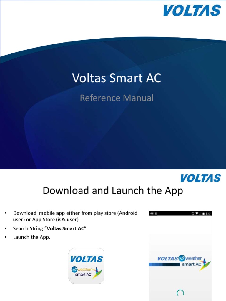 Voltas Smart AC Reference Manual PDF