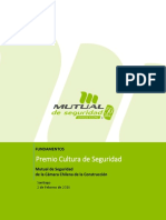 Fundamentos Premio Cultura de Seguridad Mutual CChC