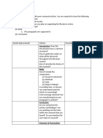 Literature Review Rubric