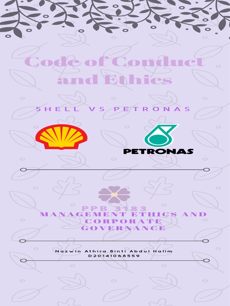 Code of Conduct Shell Vs Petronas PDF Bribery Business Ethics