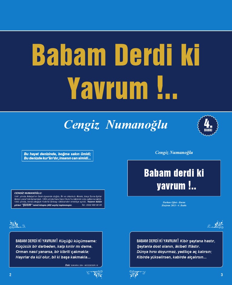 Cengiz Numanoğlu - Babam Derdiki Yavrum | PDF