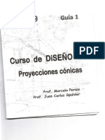 CURSO de DISENO 2 - Proyecciones Conicas - Guia 1 - Ficha 19 Prof - Marcelo Pernin Prof. Juan