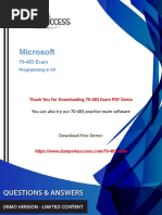 (Updated 2018) 70-483 Dumps - Microsoft Programming in C# Exam Questions PDF