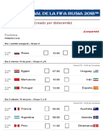 Calendario - Copa Mundial de La FIFA Rusia 2018