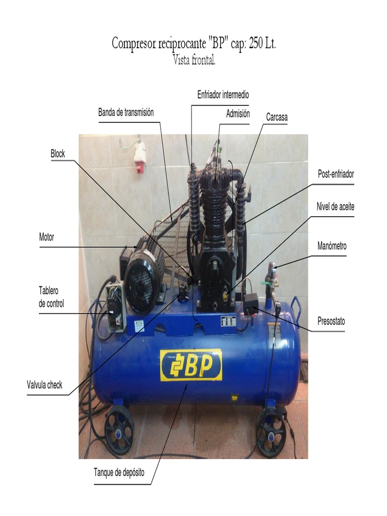 Partes Del Compresor Reciprocante de Dos Etapas PDF