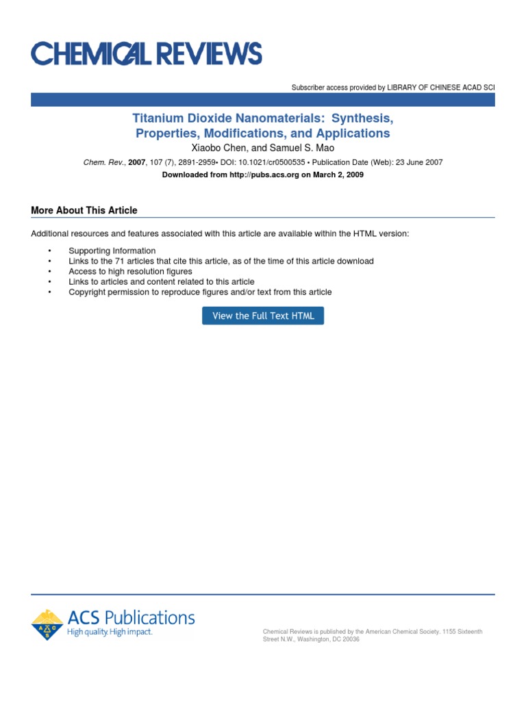 107 2891 | PDF | Titanium Dioxide | Nanomaterials