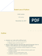 Efficient Python Code with Profiling and NumPy