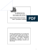 Farmácia Homeopática: Princípios e Histórico da Homeopatia